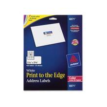 Avery Color Printing Label - 1.25" Width x 2.37" Length - 18 / Sheet - Rectangle - Laser - White - 450 / Pack