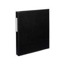 Avery Durable Slant Reference Binder With Label Holder - 1" Binder Capacity - Letter - 8 1/2" x 11" Sheet Size - 220 Sheet Capacity - 3 x D-Ring Fastener(s) - 4 Internal Pocket(s) - Vinyl - Black - Recycled - 1 Each