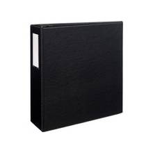 Avery Durable Slant Reference Binder With Label Holder - 4" Binder Capacity - Letter - 8 1/2" x 11" Sheet Size - 700 Sheet Capacity - 3 x D-Ring Fastener(s) - 4 Pocket(s) - Vinyl - Black - Recycled - 1 Each