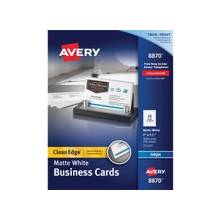 Avery Business Card - 2" x 3.50" - Matte - 1000 / Box - White