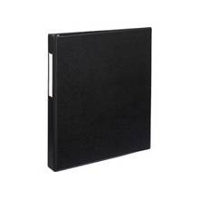 Avery Durable Reference Ring Binders with Label Holders - 1" Binder Capacity - Letter - 8 1/2" x 11" Sheet Size - 175 Sheet Capacity - 3 x Round Ring Fastener(s) - 4 Internal Pocket(s) - Black - Recycled - 1 Each