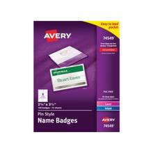Avery Laser/Inkjet Pin Style Name Badge Kit