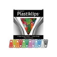 Baumgartens Plastiklips Paper Clip - Large - 200 Pack - Assorted - Plastic