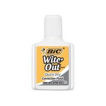 BIC Wite-Out Quick Dry Correction Fluid - 0.68 fl oz - White - 1 Dozen