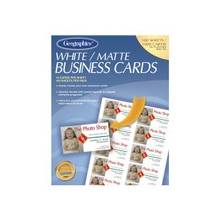 Geographics Business Card - 3.50" x 2" - 65 lb Basis Weight - Recycled - 30% Recycled Content - Matte - 100 / Pack - White