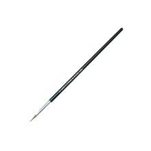 CLI Round Camel Hair Paint Brushes - 1 Brush(es) - No. 6 - Aluminum Ferrule - Wood Handle - Black