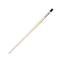 CLI Flat Easel Brush - 1 Brush(es) - 0.50" Bristles - Aluminum Ferrule - Wood Handle - Black