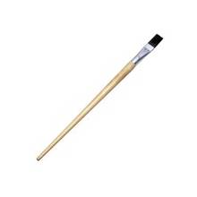 CLI Flat Easel Brush - 1 Brush(es) - 0.75" Bristles - Aluminum Ferrule - Wood Handle - Black