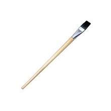 CLI Flat Easel Brush - 1 Brush(es) - 1" Bristles - Aluminum Ferrule - Wood Handle - Black