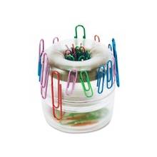 OIC Officemate Euro Style Designer Paper Clip Holder - 1 Each - Clear