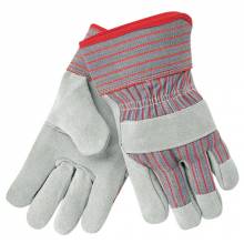 MCR Safety 1200 Split Leather Palm Glove w/Rbrized Cuff (1DZ)