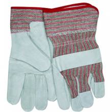 MCR Safety 1200S Split Leather Palm Glove w/Starched Cuff (1DZ)