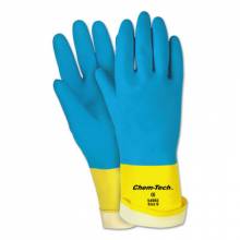 Memphis Glove 5408S Med. Blue Neoprene Overyellow Latex 28Mil (1 PR)