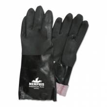 Memphis Glove 6300SJ 14" Black Double-Dippedpvc Gloves Jersey Line (1 PR)
