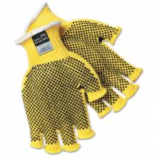 Memphis Glove 9369L Large Fingerless Pvc Dots Kevlar Plus Glove (12 PR)
