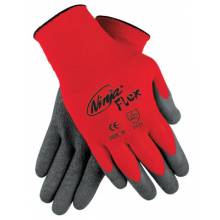 Memphis Glove N9680L Ninja Flex 15 Gauge Red100% Nylon Shell Gray