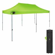 Shax 6015 Pallet of 10 Lime Heavy-Duty Pop-Up Tent - 10ft x 20ft