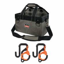 Ergodyne 13746 Arsenal 5846 Bucket Truck Tool Bag with Locking Aerial Bucket Hooks Kit