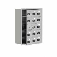 Mailboxes 19158-15ARC Salsbury Recessed Mounted Cell Phone Locker with 15 A Doors (14 usable) in Aluminum - Resettable Combination Locks