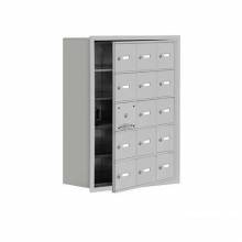 Mailboxes 19158-15ARK Salsbury Recessed Mounted Cell Phone Locker with 15 A Doors (14 usable) in Aluminum - Keyed Locks
