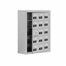 Mailboxes 19158-15ASC Salsbury Surface Mounted Cell Phone Locker with 15 A Doors (14 usable) in Aluminum - Resettable Combination Locks