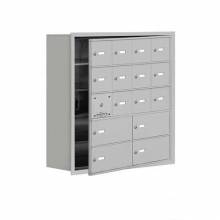 Mailboxes 19158-16ARK Salsbury Recessed Mounted Cell Phone Locker with 12 A Doors (11 usable) 4 B Doors in Aluminum - Keyed Locks