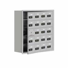 Mailboxes 19158-20ARC Salsbury Recessed Mounted Cell Phone Locker with 20 A Doors (19 usable) in Aluminum - Resettable Combination Locks