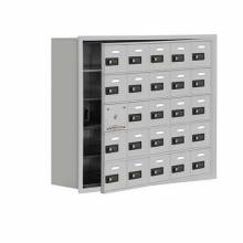 Mailboxes 19158-25ARC Salsbury Recessed Mounted Cell Phone Locker with 25 A Doors (24 usable) in Aluminum - Resettable Combination Locks