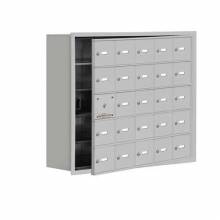 Mailboxes 19158-25ARK Salsbury Recessed Mounted Cell Phone Locker with 25 A Doors (24 usable) in Aluminum - Keyed Locks