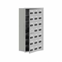 Mailboxes 19178-21ARC Salsbury Recessed Mounted Cell Phone Locker with 21 A Doors (20 usable) in Aluminum - Resettable Combination Locks