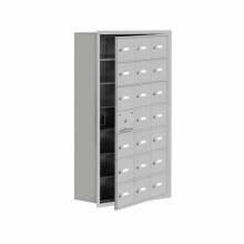 Mailboxes 19178-21ARK Salsbury Recessed Mounted Cell Phone Locker with 21 A Doors (20 usable) in Aluminum - Keyed Locks