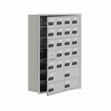 Mailboxes 19178-24ARC Salsbury Recessed Mounted Cell Phone Locker with 20 A Doors (19 usable) 4 B Doors in Aluminum - Resettable Combination Locks