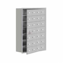 Mailboxes 19178-28ARK Salsbury Recessed Mounted Cell Phone Locker with 28 A Doors (27 usable) in Aluminum - Keyed Locks