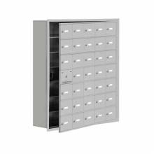 Mailboxes 19178-35ARK Salsbury Recessed Mounted Cell Phone Locker with 35 A Doors (34 usable) in Aluminum - Keyed Locks
