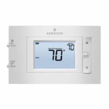 Emerson 1F83H-21PR Emerson 80 Series 4.5" Display, Heat Pump (2H/1C) With Dual Fuel Option. Program Choices: 7 Day, 5+1+1 Day Or Non-Programmable Digital Thermostat