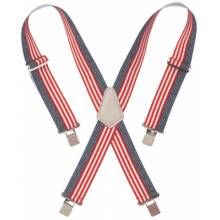 Clc Custom Leather Craft 110USA Red-White-& Blue 2" Widework Suspenders