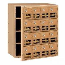 Mailboxes 2016FL-COMBO Salsbury Brass Mailbox - 16 Doors with Combination Locks - Front Loading