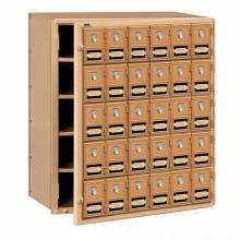 Mailboxes 2030FL-COMBO Salsbury Brass Mailbox - 30 Doors with Combination Locks - Front Loading