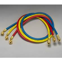 Yellow Jacket 21981 Multi-length 3 pak (two 36", one 72" ), HAV standard fitting, PLUS II 1/4" charging hose