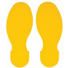 Brady 104409 Floor Footprints - Yellow Toughstripe Polyester