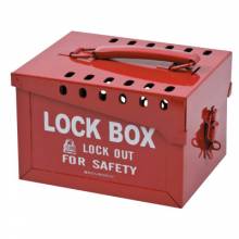 Brady 51171 Lock Box /Lockout For Safety Red Steel