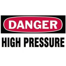 Brady 60309 3"X5" Danger High Pressure Gas Cylinder Label (10 EA)