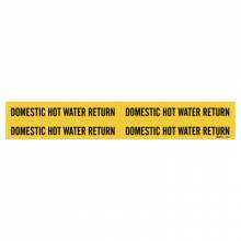Brady 7088-4 Card Of Domestic Hot Water Return Self Sticking