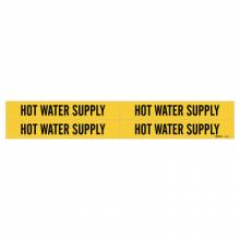 Brady 7149-4 Self-Sticking Pipe Marker  Hot Water Supply