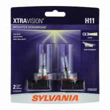 Sylvania Automotive 33466 Sylvania H11 Xtravision Halogen Headlight Bulb, 2 Pack