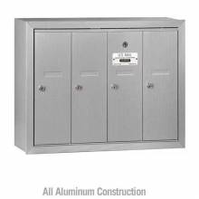 Mailboxes 3504ASU Salsbury Vertical Mailbox - 4 Doors - Aluminum - Surface Mounted - USPS Access