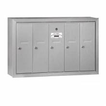 Mailboxes 3505ASU Salsbury Vertical Mailbox - 5 Doors - Aluminum - Surface Mounted - USPS Access