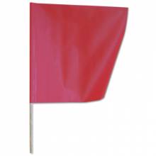 Vizcon 24024-FFR 24" True Red Vnyl Flag W/36" Wood Stf (100 EA)