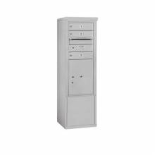 Mailboxes 3910S-03AFU Salsbury 10 Door High Free-Standing 4C Horizontal Mailbox with 3 Doors and 1 Parcel Locker in Aluminum with USPS Access