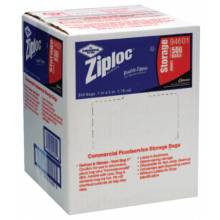 Ziploc 682256 Case/500 Ziplock Bags Quart Storage 1.75 Mil